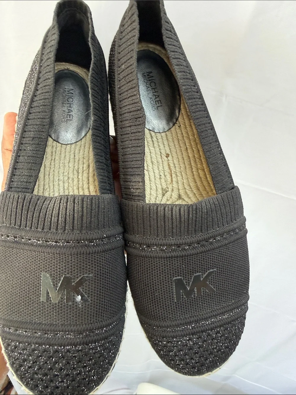 Michael Kors Men’s Black Knit Slip-On Espadrilles